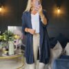 linen jacket navy