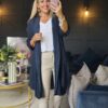 linen jacket navy