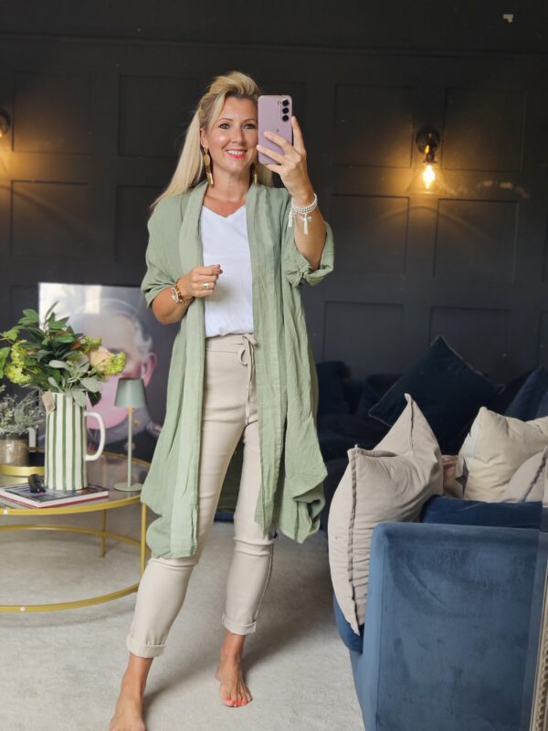 Linen jacket sage
