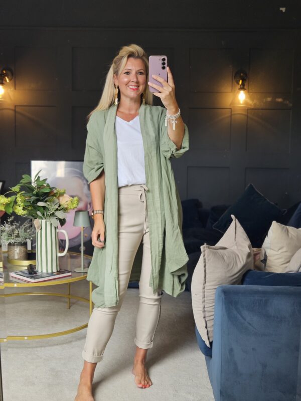 Linen jacket sage