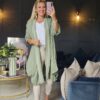 Linen jacket sage