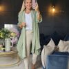 Linen jacket sage