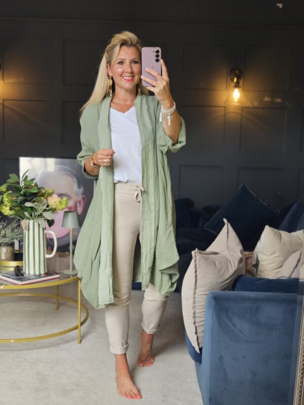 Linen jacket sage