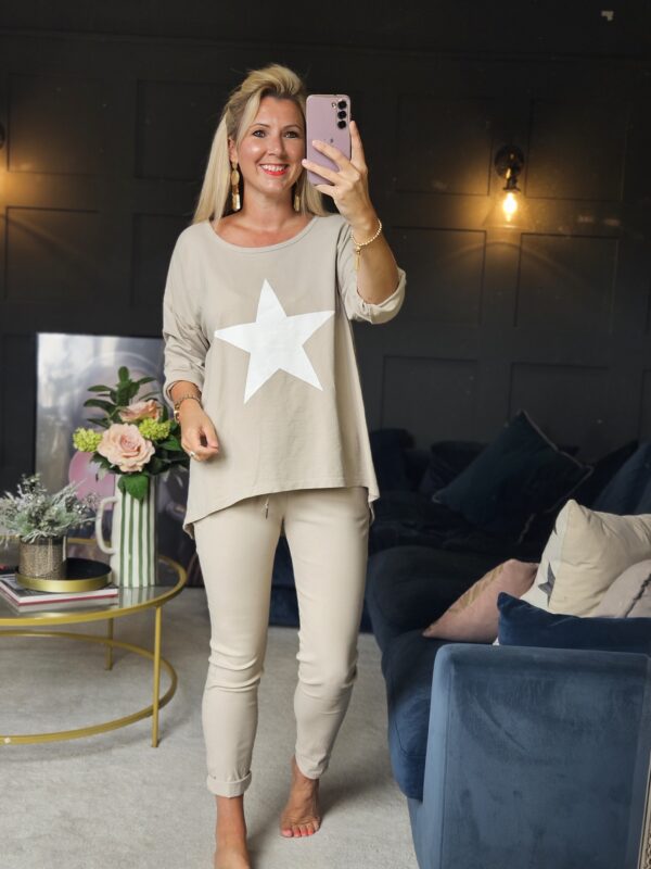 Ecru star sweat