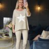 Ecru star sweat