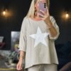 Ecru star sweat