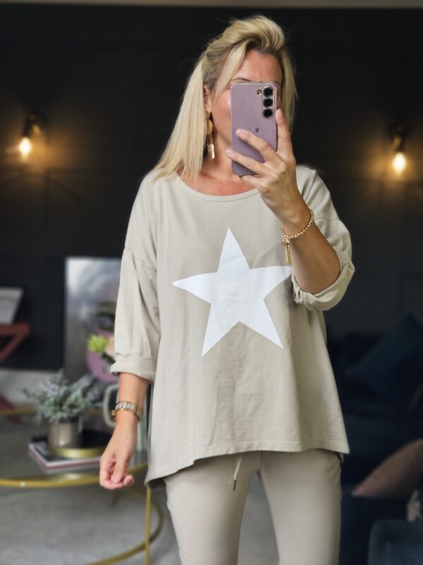 Ecru star sweat