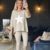 Ecru star sweat