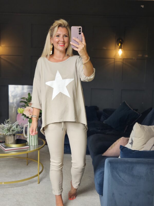 Ecru star sweat