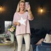 Blush pink star sweat