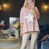 Blush pink star sweat