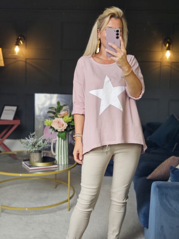 Blush pink star sweat