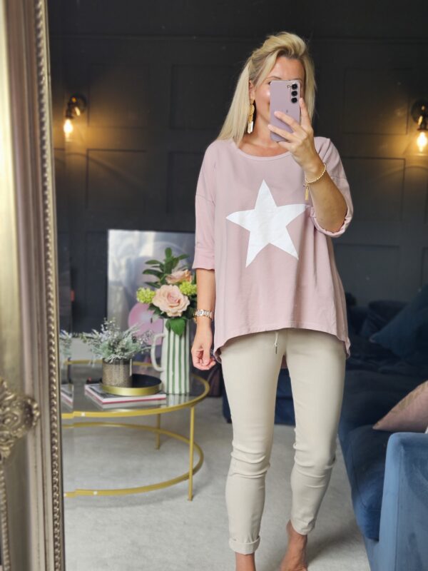 Blush pink star sweat