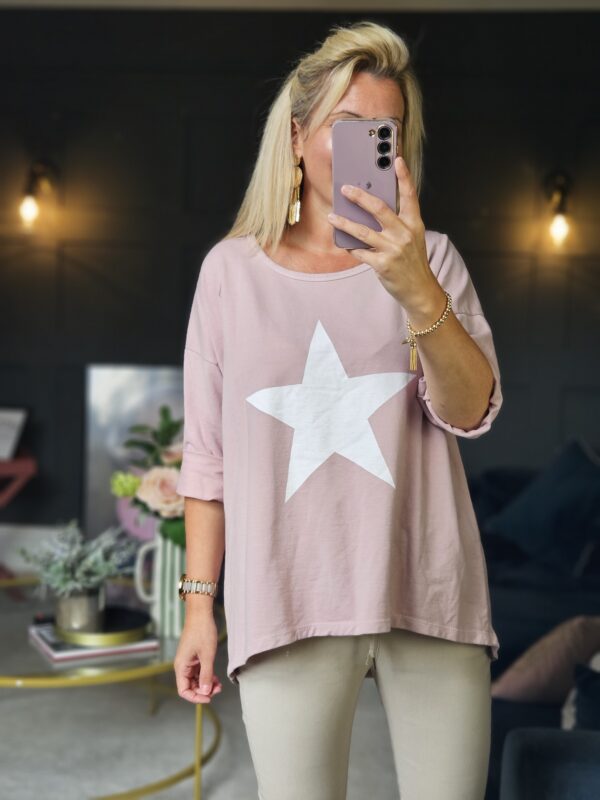Blush pink star sweat