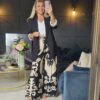 Black linen blazer