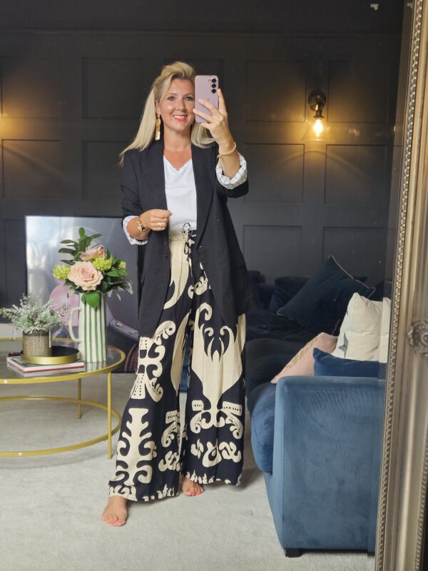 Black linen blazer