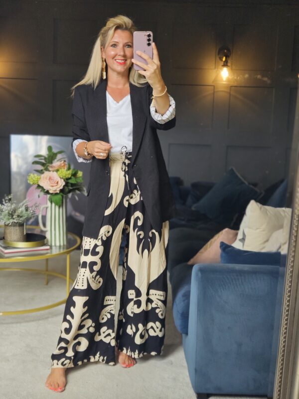 Black linen blazer