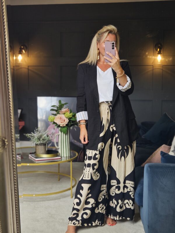 Black linen blazer