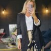 Black linen blazer