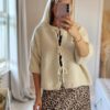 Ecru 3/4 sleeve cardigan