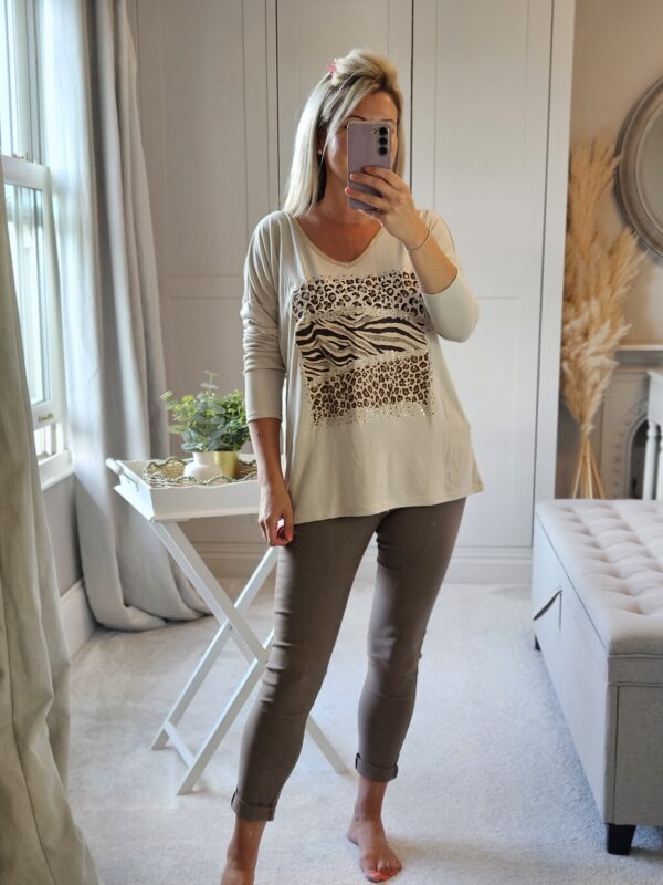 animal print top