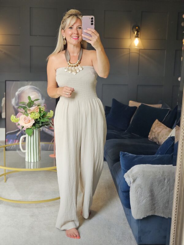 Beige jumpsuit