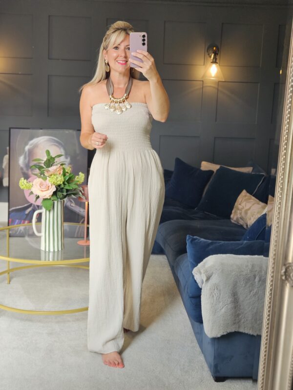 Beige jumpsuit