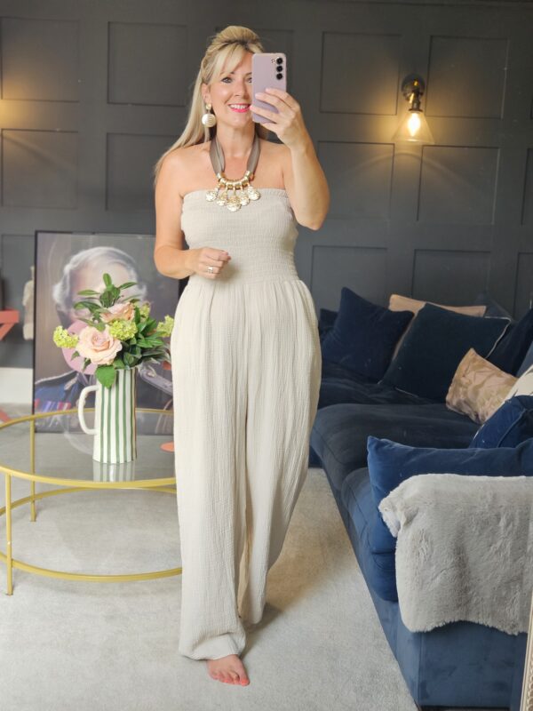Beige jumpsuit