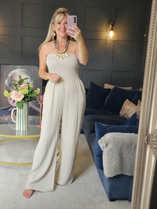 Beige jumpsuit