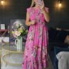 pink floral dress
