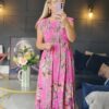 pink floral dress