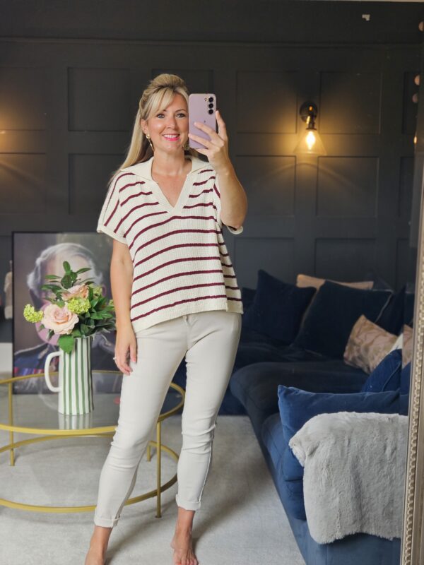 Stripe knit Berry