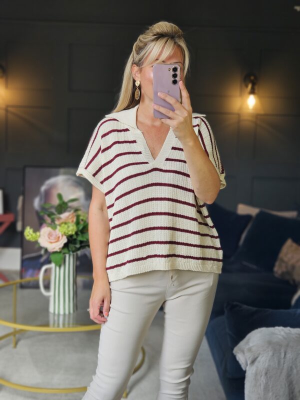 Stripe knit Berry