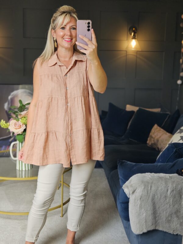 linen sleeveless top