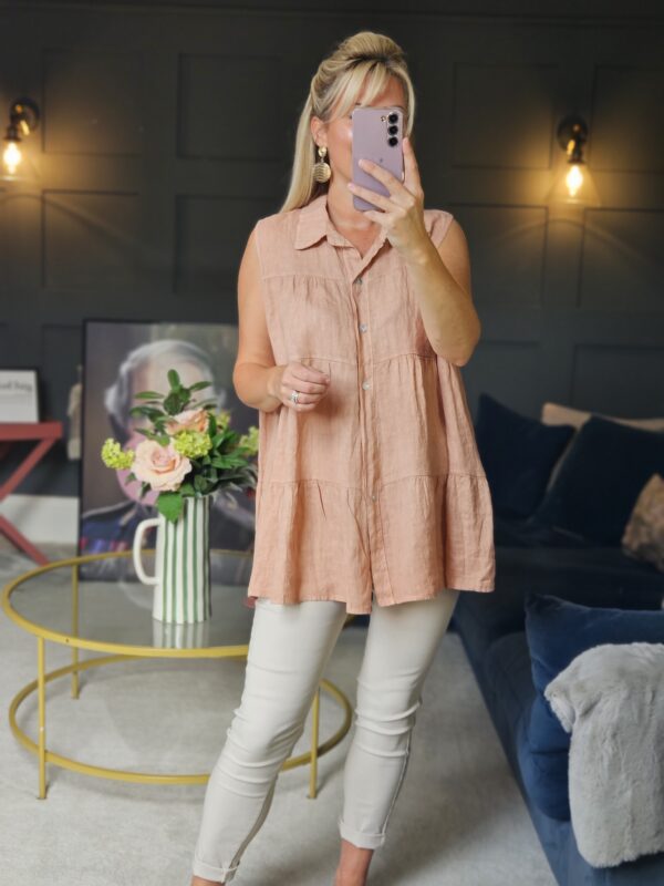 linen sleeveless top