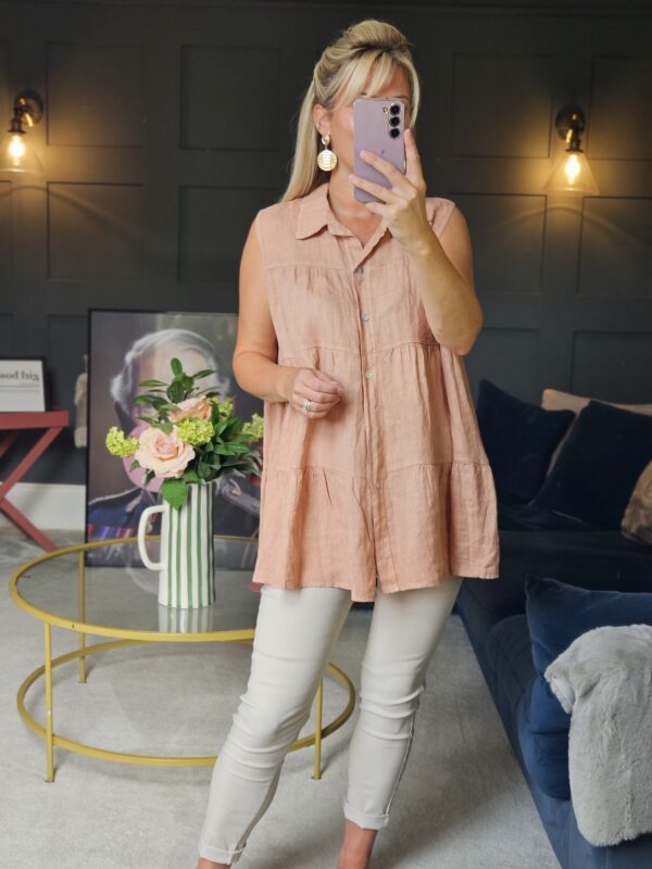 linen sleeveless top
