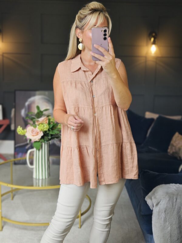 linen sleeveless top