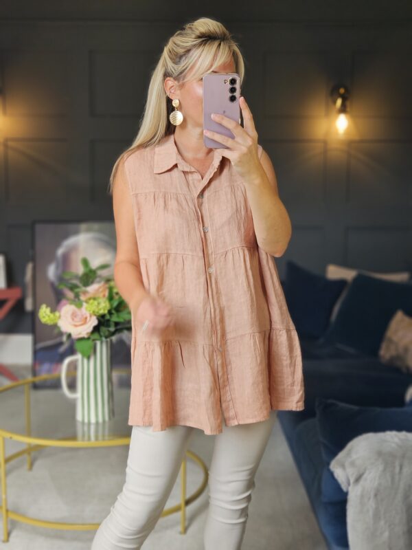 linen sleeveless top