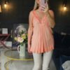 Orange lace vest