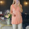Orange lace vest