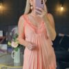 Orange lace vest