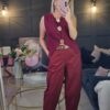 Berry gold button waistcoat