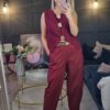 Berry gold button waistcoat