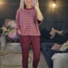 Berry stripe top