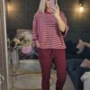 Berry stripe top