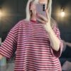 Berry stripe top