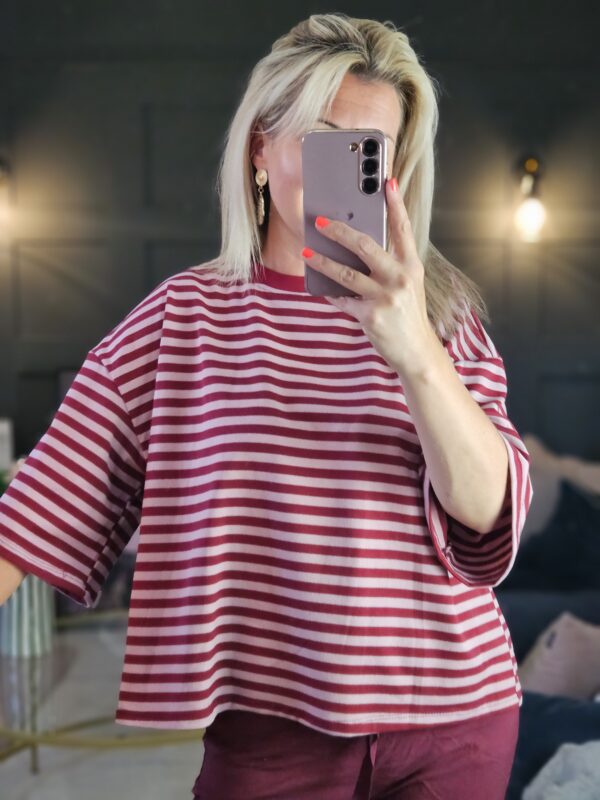 Berry stripe top