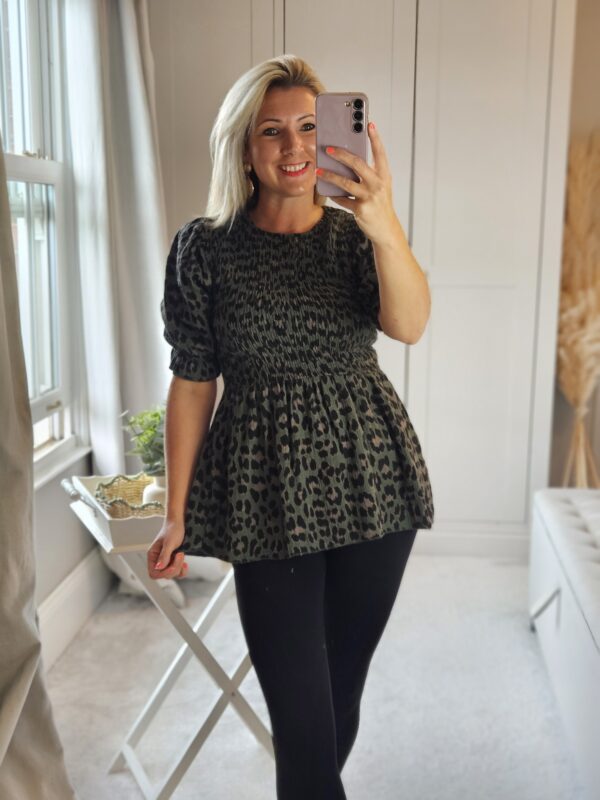 leopard top khaki