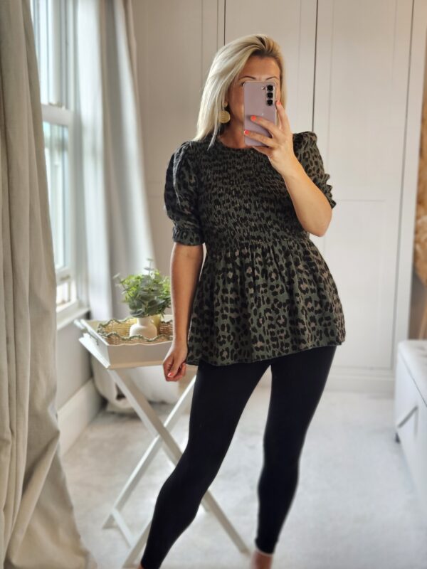 leopard top khaki