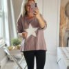Lilac pink star sweat